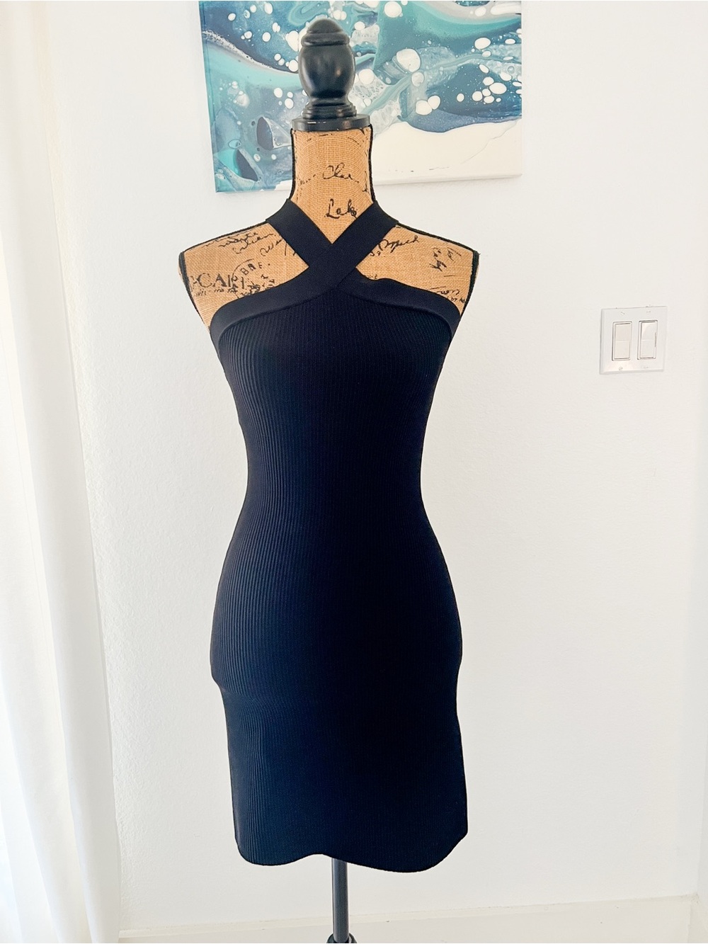 Ariztia Babaton Ribbed Bodycon Mini Dress - Picture 2 of 6